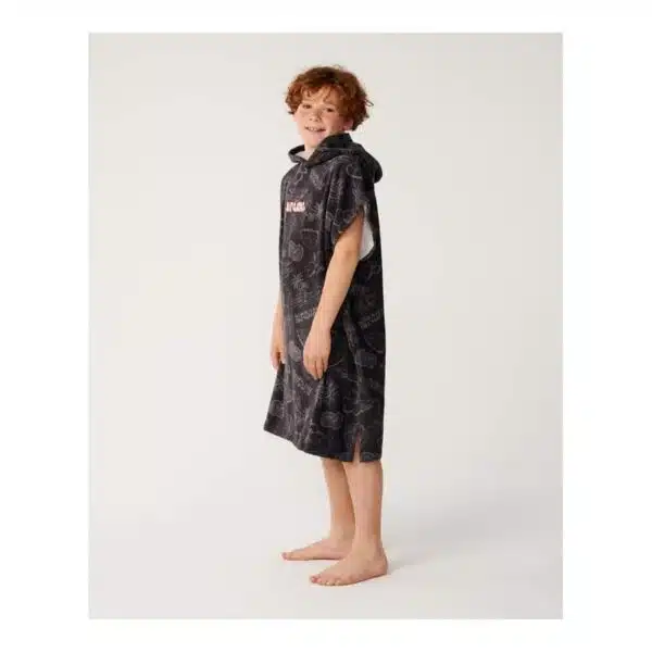 Rip Curl Boys' Sessions Hooded Towel Washed Black