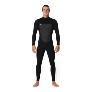 O'Neill Men's Defender 3/2mm Chest Zip Wetsuit Black