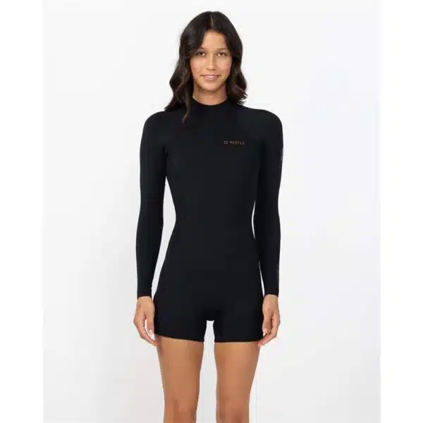 O'Neill Women's Bahia GBS BZ LS Boyleg Spring 2mm Black