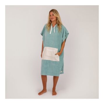 Ocean & Earth Women's Daydream Hooded Poncho Dusty Turquoise