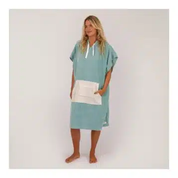 Ocean & Earth Women's Daydream Hooded Poncho Dusty Turquoise