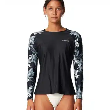 O'Neill Women's Salina LS Surf Tee Tropic Noir